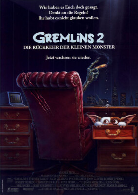 Gremlins 2 ORIGINAL A1 Kinoplakat gerollt Dante / Phoebe Cates / Christopher Lee