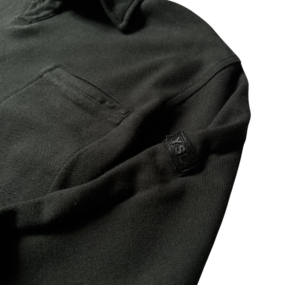Vintage 00s YSL Yves Saint Laurent Pour Enfant Black Women's Polo Long Sleeve - Image 4 of 4