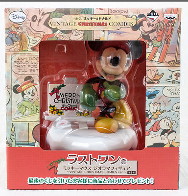 Disney Mickey Mouse Diorama Figures Vintage Christmas Comics Ver 