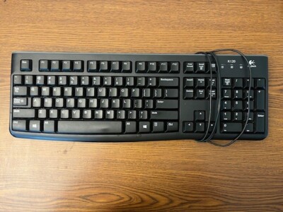Logitech K120 Wired Keyboard Plug and Play Black USB Desktop Computer