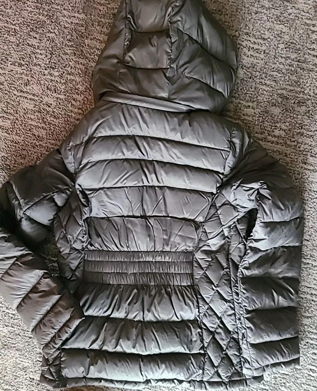 Giacca Michael Kors grigia donna taglia S imbottita imbottitura piumino zip intera con cappuccio