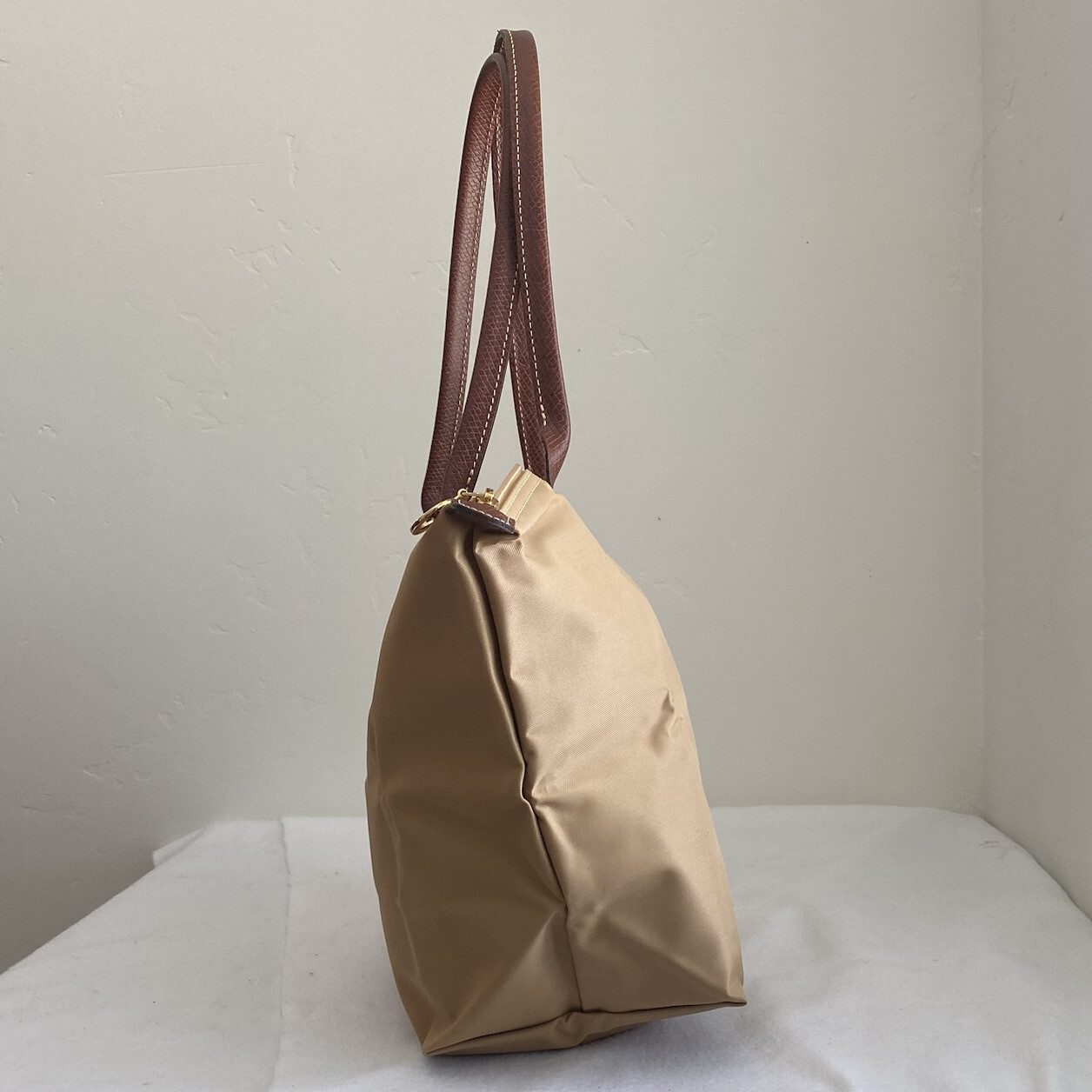 Longchamp Le Pliage Large Nylon Tote Shoulder Bag Taupe Beige eBay