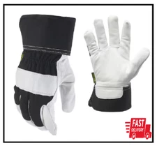 Goatskin Leather Palm Large Glove | Grip Firm Durable Resistant Abrasion Men's