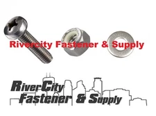 8-32x1 Phillips Pan Head Machine Screw Stainless With 8-32 Lock Nuts & Washers