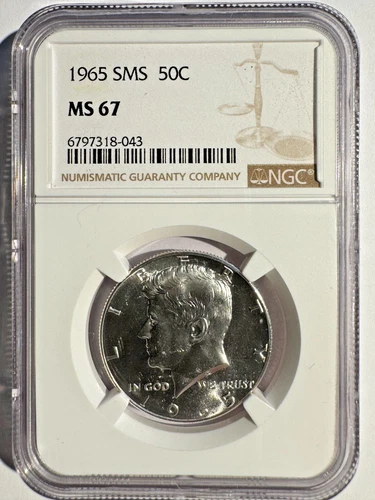 1965 SMS (Special Mint Set) Kennedy Half Dollar Graded MS67 by NGC
