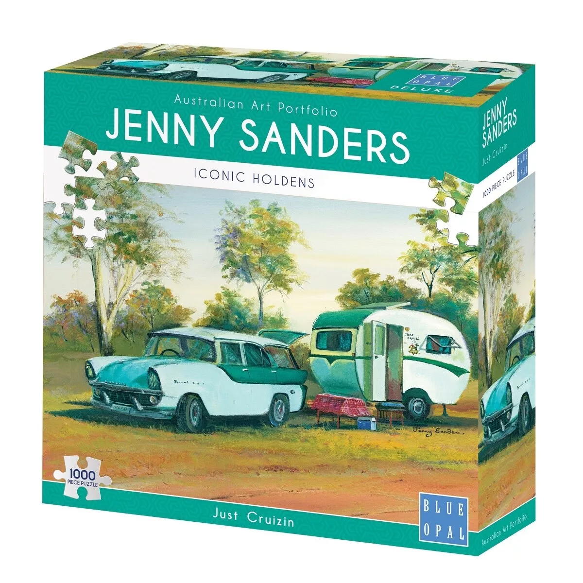 NEW Blue Opal 2052 Jigsaw Puzzles Deluxe 1000 Green Holden Just Cruizin Sanders