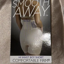 Naomi & Nicole 7118- Sz: L -Nude -‘BACK MAGIC’ - HI WAIST BOY SHORT -