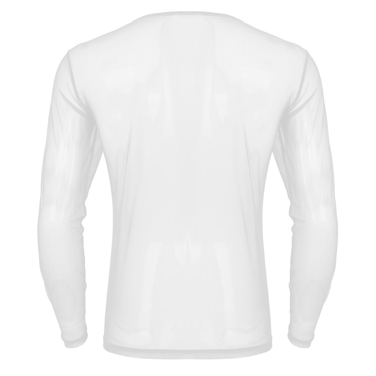 Mens Sexy Lace up See Through Long Sleeve T Shirt Top Mesh Undershirts