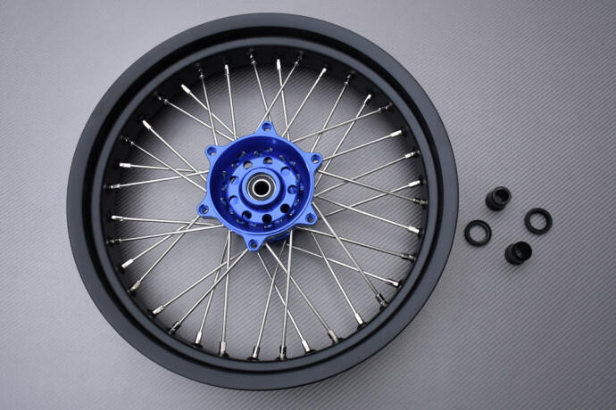 Jante avant supermoto 3.5x17 de haute précision avec rayons inox pour Suzuki DR650SE