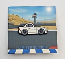 Leen Customs: Porsche 944 Gray Limited Edition Enamel Pin #168/250