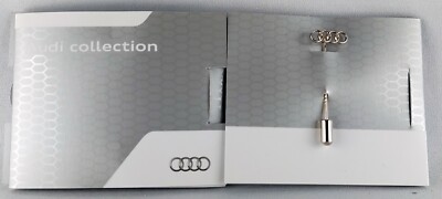 Audi Collection Anstecknadel   Pin 4 Ringe im Original Folder