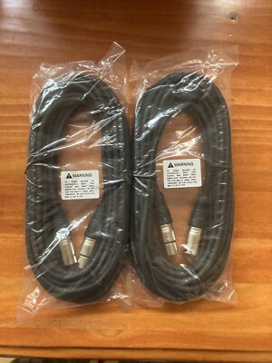 XLR Cables 25FT/8M 2 Pack Premium Heavy Duty Microphone Cable.