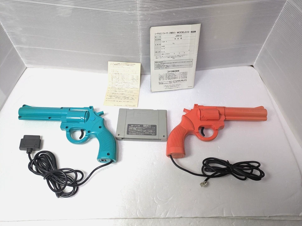 Konami Lethal Enforcers Super Famicom 1P and 2 P LIGHT GUN  SFC Japan - Image 3 of 4