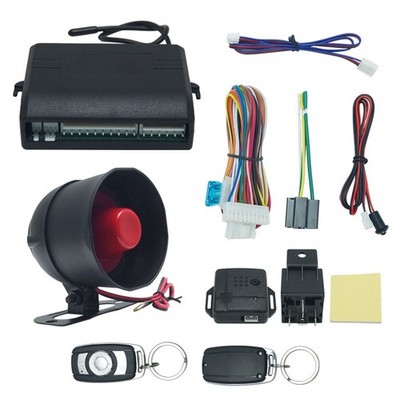 Universal 12V 1-Way Car Alarm System with Engine Cut Anti Hijack Remote Control