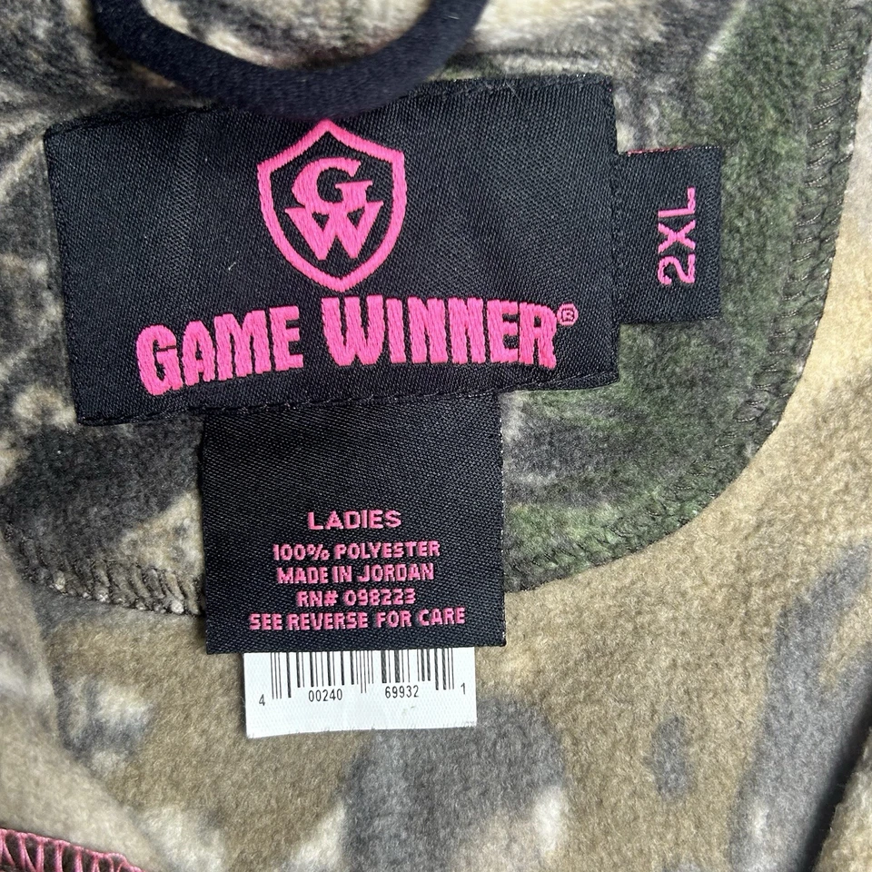 Game Winner Realtree Camo Jacket Women’s 2XL Fleece Full Zip Hunting Outdoors - Image 4 of 4