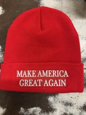Make America Great Again MAGA Donald Trump Knit Skull Cap Hat Beanie Red
