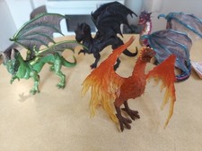 Lot of 4 Safari Ltd Fantasy Figure Toy Phoenix Medieval Forest Cloud Dragon