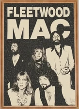 Fleetwood Mac Poster Retro Music Poster 70s Rock Band Wall Art - Poster No Frame