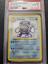 Pokemon PSA 10 Shadowless Base Set Poliwhirl 38/102 GEM MINT