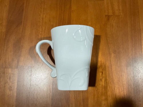 Corelle BOUTIQUE CHERISH Embossed 11.5-oz Square White PORCELAIN MUG (Single)