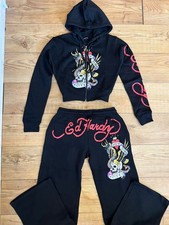 Women's Ed Hardy Tracksuit Medium Black UK 10