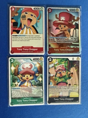 Tony Tony Chopper One Piece TCG OP08-007 Super Rare+OP01/OP10 Uncommon +more PWE