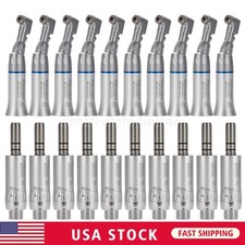 1-10*Dental Slow Low Speed Handpiece Contra Angle Push Air Motor 2Hole NSK Style