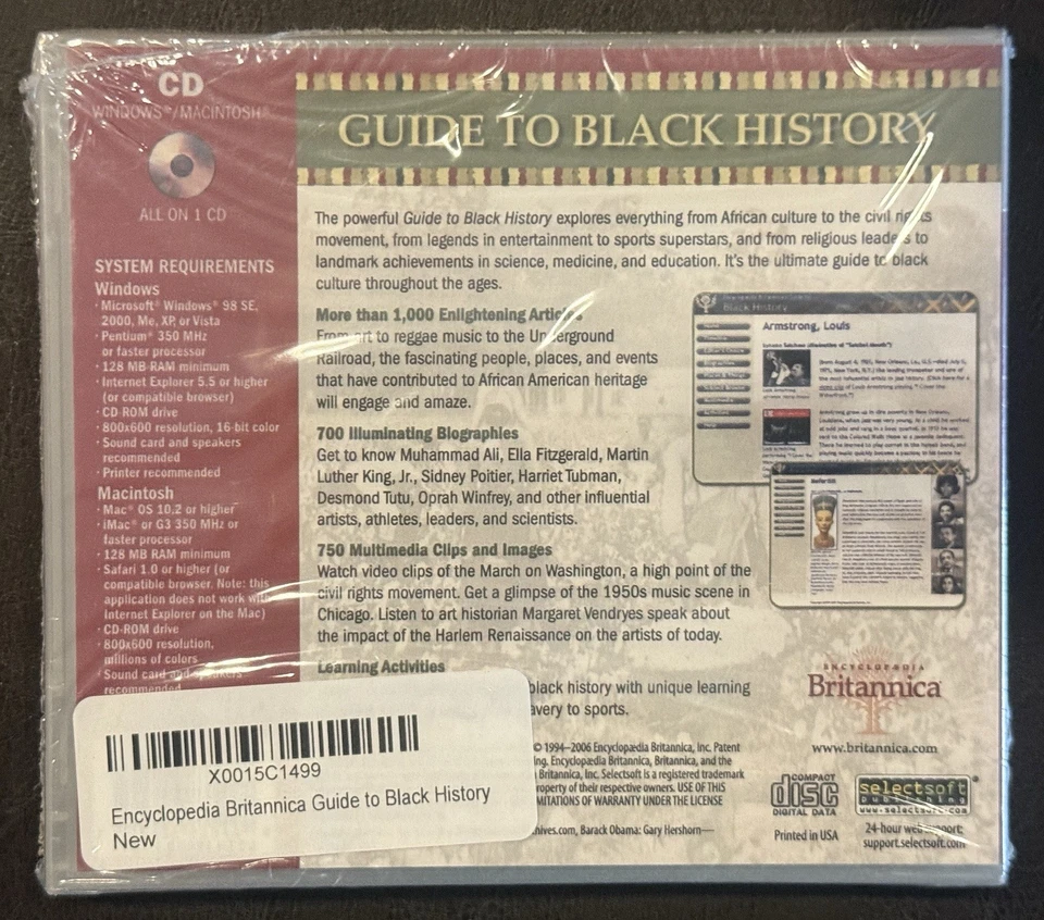 Encyclopedia Britannica [Win & Mac - CD] Guide to Black History * 798936835444 - Image 2 of 3