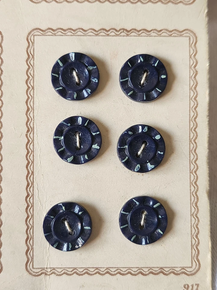 petite plaque de 24 boutons mini boutons anciens 1,1 cm - Bild 4 von 4