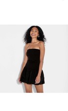 Women's Mini Babydoll Dress - Wild Fable™ Black MEDIUM