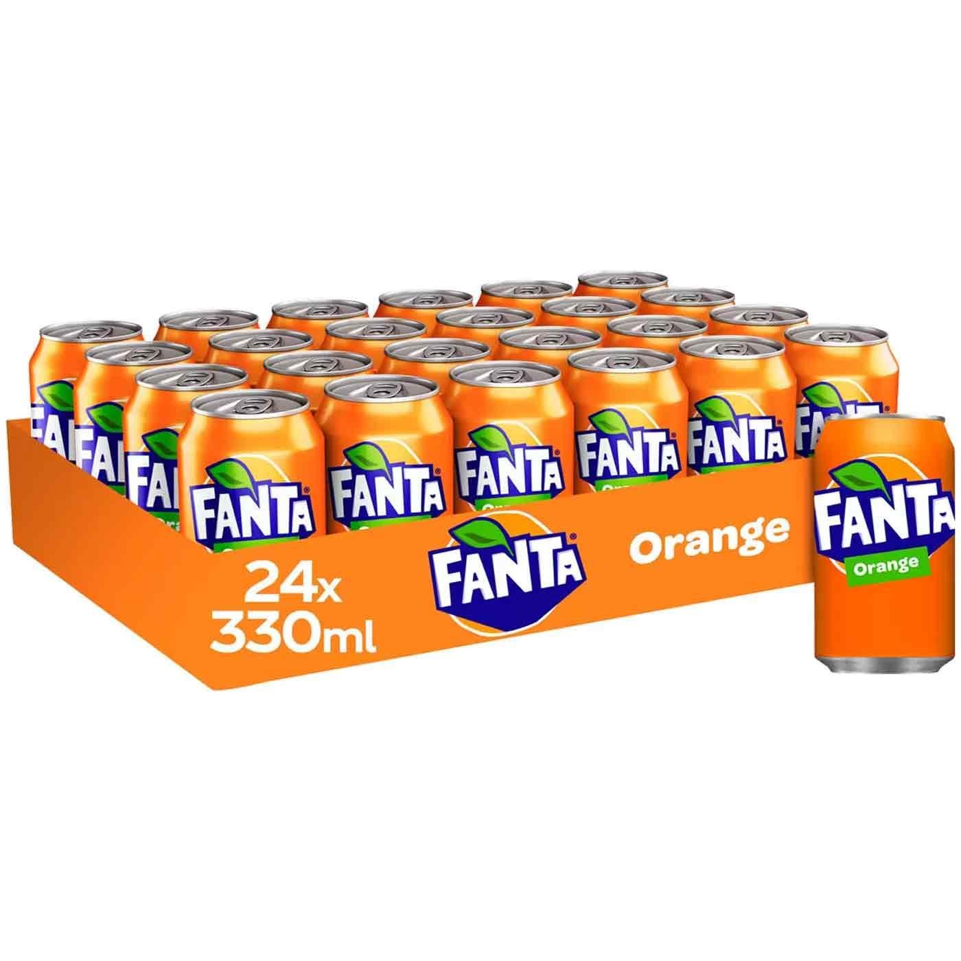 Fanta Orange Can 330ml (Pack of 24) - Image 2