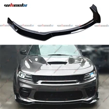 For 20-23 Dodge Charger SRT Widebody V1 Gloss Black Front Bumper Lip Splitter