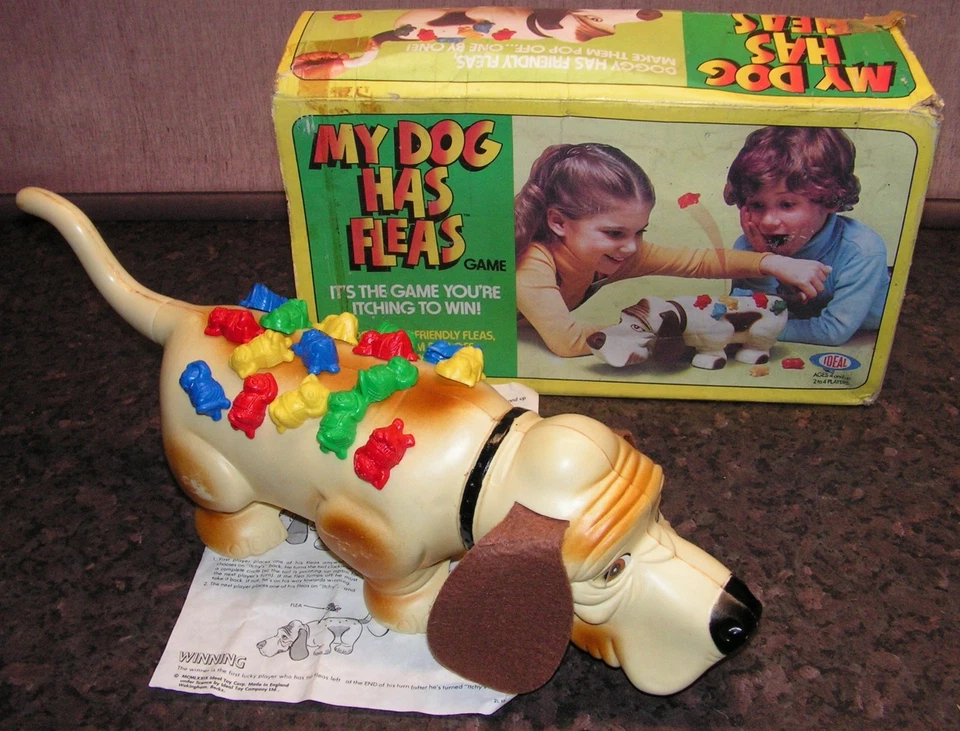 MY DOG HAS FLEAS GAME - IDEAL - Boxed + Complete + Fully Working - Vintage 1979 - Image 2 of 2