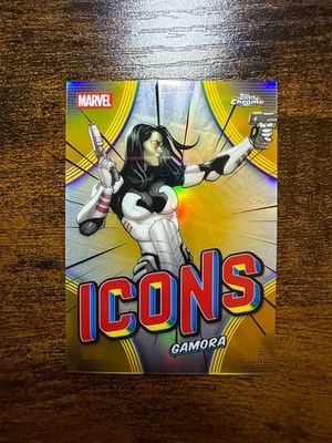 2026 Topps Chrome Marvel Icons Gamora 26/50 Gold MI-06
