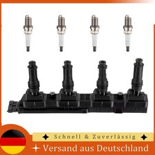 ZÜNDSPULE + 4x ZÜNDKERZE für Opel Astra H GTC 1.4 Zylinder, Elektrik Zündkabel