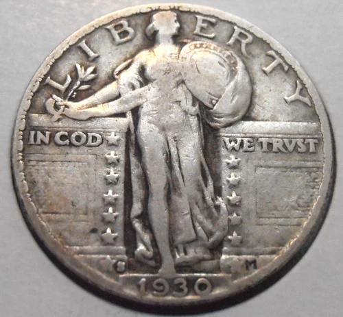 1930 S Liberty Standing Silver Quarter,  Better Grade, (30SEG1)