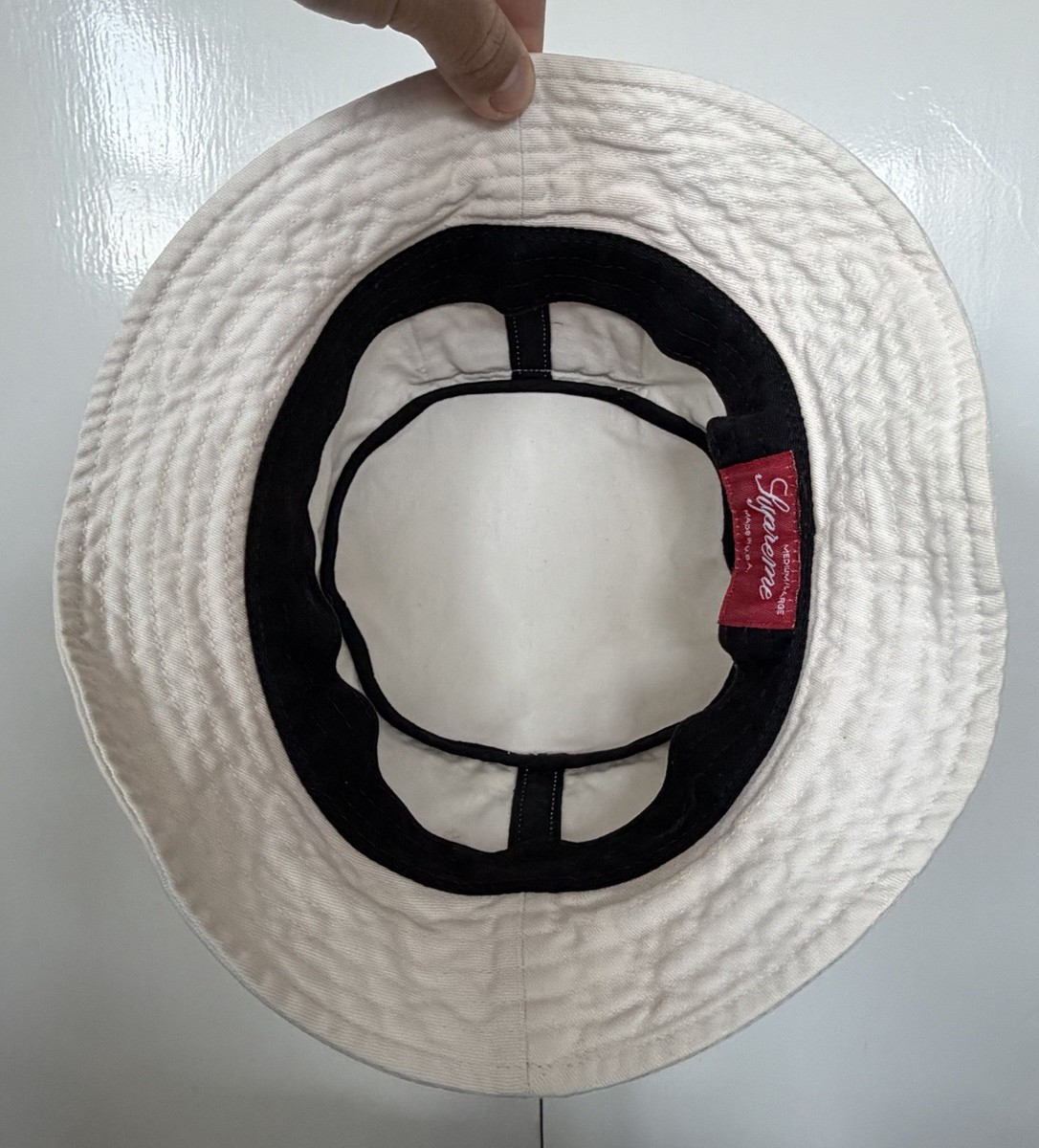 SUPREME SS19 POCKET CRUSHER WHITE BUCKET HAT CAP ESTABLISHED 1994