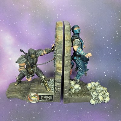 Mortal Kombat 9'' Collector s Edition Scorpion & Sub Zero Bookends! Missing Spear