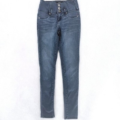 C-Pink Tainted Love High Rise Corset Waist Skinny Jeans Blue Size 3