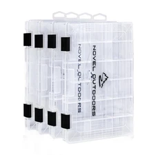 NEW Novel Outdoors Tackle Box, Fishing Lures organizer, Storage box - 4 Pack