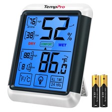 TP55 Digital Indoor Hygrometer Thermometer, 4-Inch Temperature/Humidity Monit...