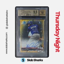 2017 BOWMAN #CPA-KM KEVIN MAITAN CHROME PROSPECT AUTO GOLD SHIMMER /50 BGS 9.5