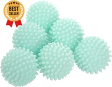 6 Pack Reusable Plastic Dryer Balls Laundry Fabric Softener Clothes Washing Aid