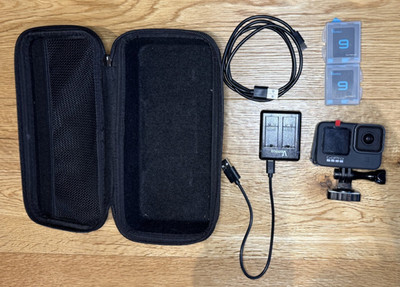 GoPro Hero 9 Black Set   Top Zustand inkl. 2 Extra-Akkus & Ladegerät