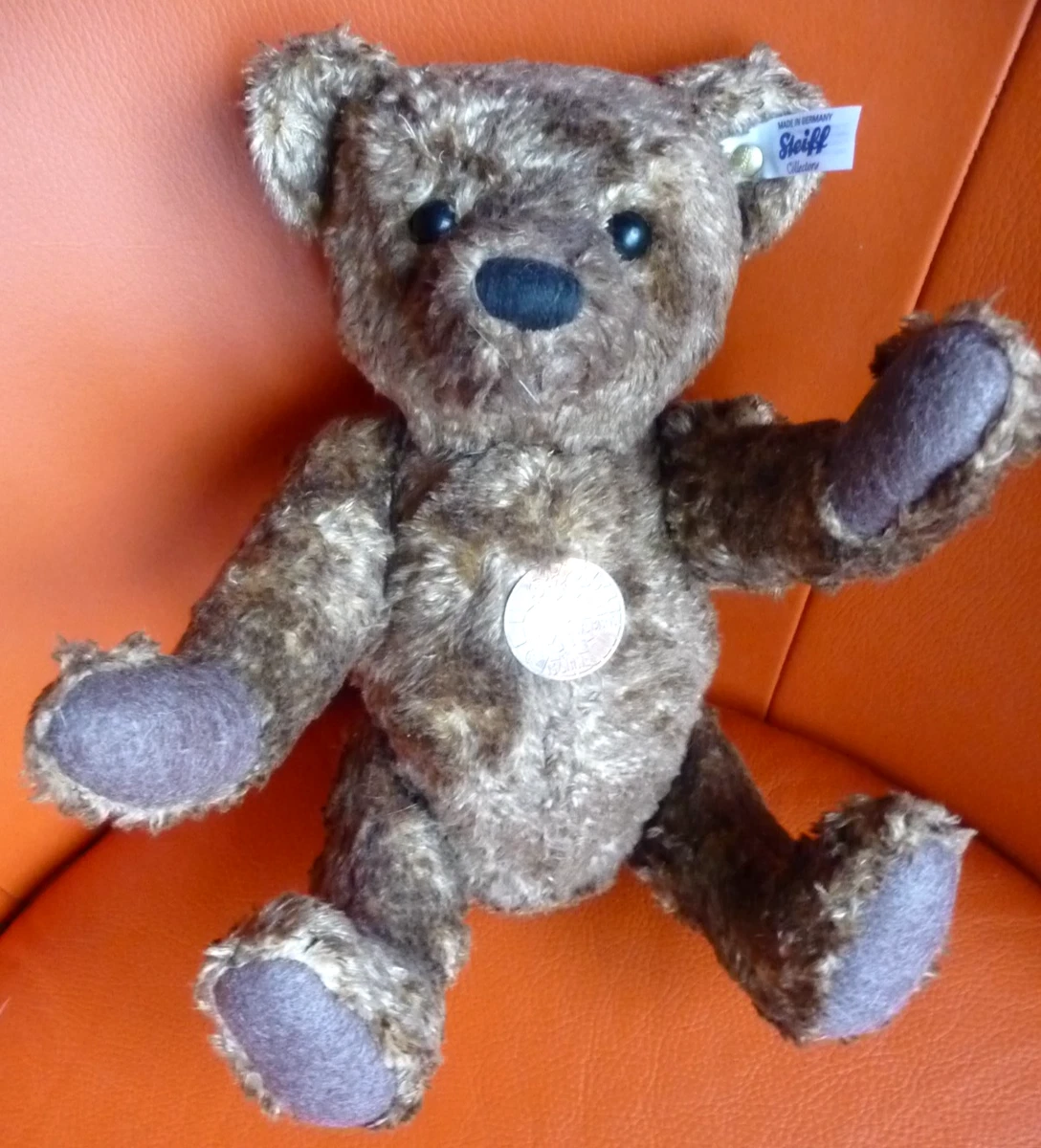 ANCIEN VINTAGE PELUCHE Doudou Chien 19 Cm Blanc Bleu Nounours EUR 11,99 - FR