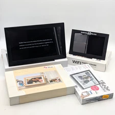 Assorted WiFi Digital Photo Frame 10.1" & 15.6" in Black & Wood Brown | Lot of 4