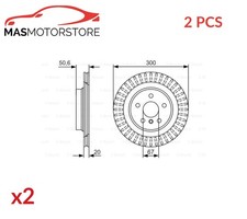 BREMSSCHEIBEN SATZ PAAR HINTEN BOSCH 0 986 479 C95 2PCS A FÜR MINI MINI CLUBMAN