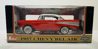Redbox 1957 Chevy Bel Air 1:24 Scale Diecast Red/White