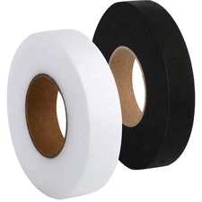 2 Rolls 140 Yards Hemming Tape Fabric Fusing Tap Iron-On No-Sew Double Side Adhe