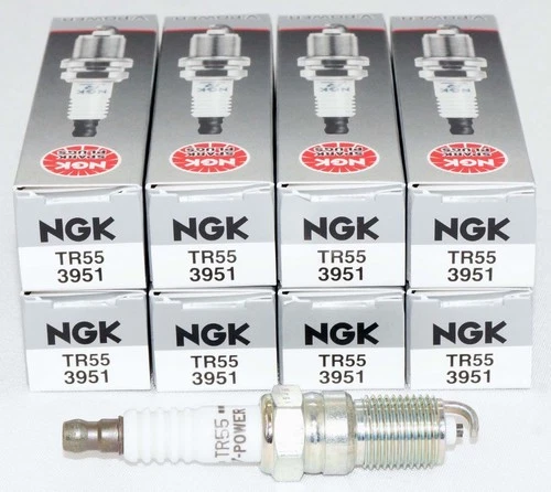 8 Pack Genuine NGK 3951 V-Power Spark Plugs TR55 for Select Ford and GM Vehicles